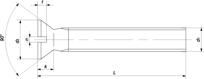 Винт DIN 965 — оцинкованный винт с потайной головкой и крестообразным шлицем, класс прочности 5.8